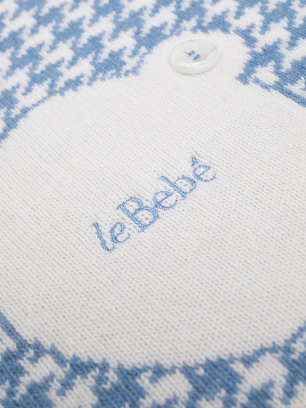 фото Le bebé enfant houndstooth logo-embroidered blanket