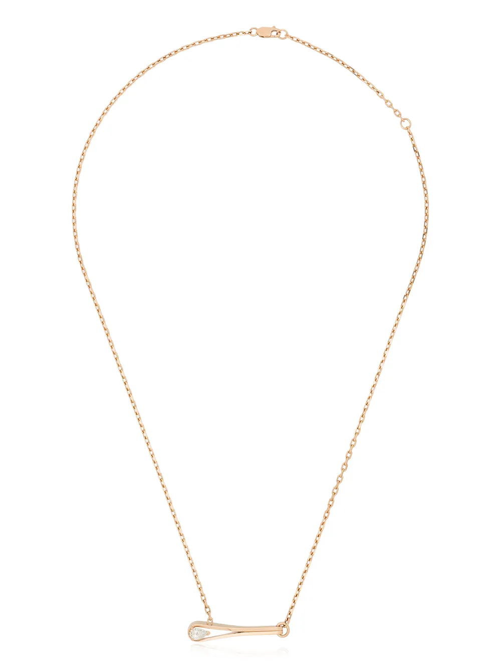 REPOSSI 18KT ROSE GOLD DIAMOND PENDANT NECKLACE