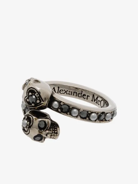 Alexander McQueen Wikkelring met doodskop