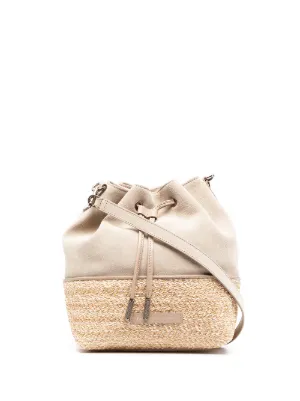 designer drawstring bucket bag