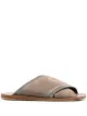 Image 1 of Brunello Cucinelli monili embellished crossover strap slides