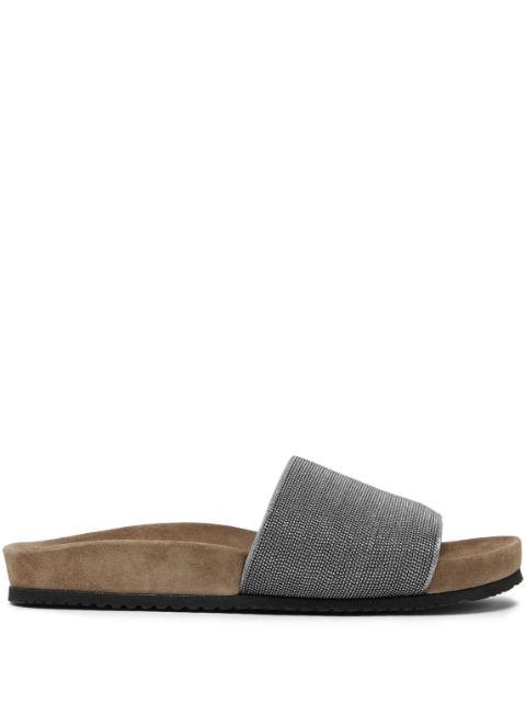 Brunello Cucinelli monili vamp slides Women