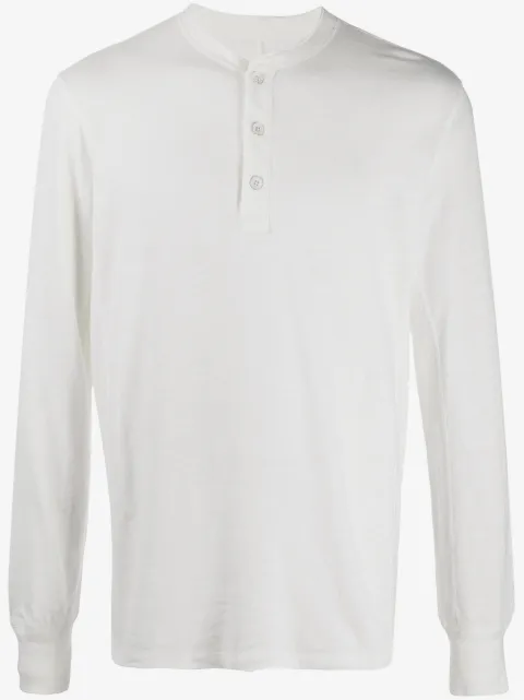 rag & bone round-split neck long-sleeved top