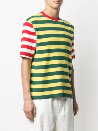 stripe print T-shirt展示图