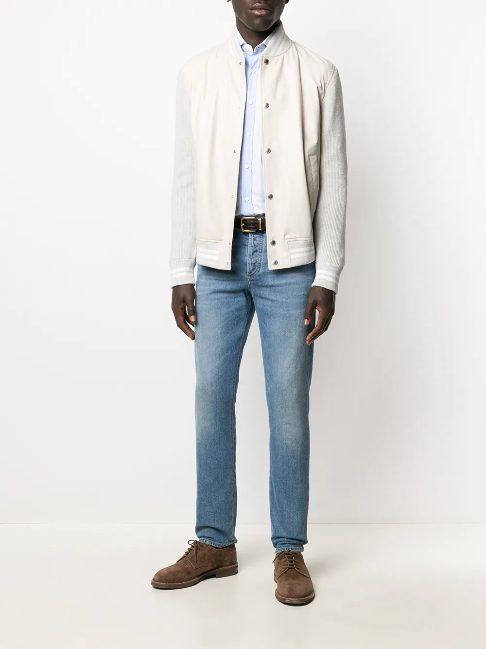 Brunello Cucinelli Gestreept overhemd - Blauw