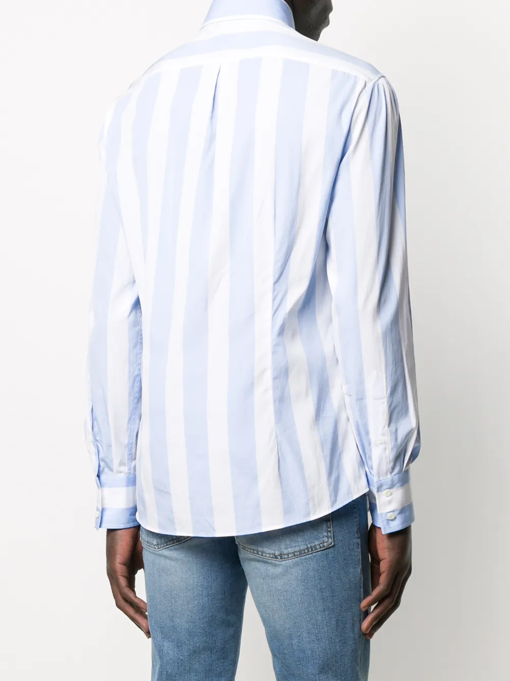 Brunello Cucinelli Gestreept overhemd Blauw