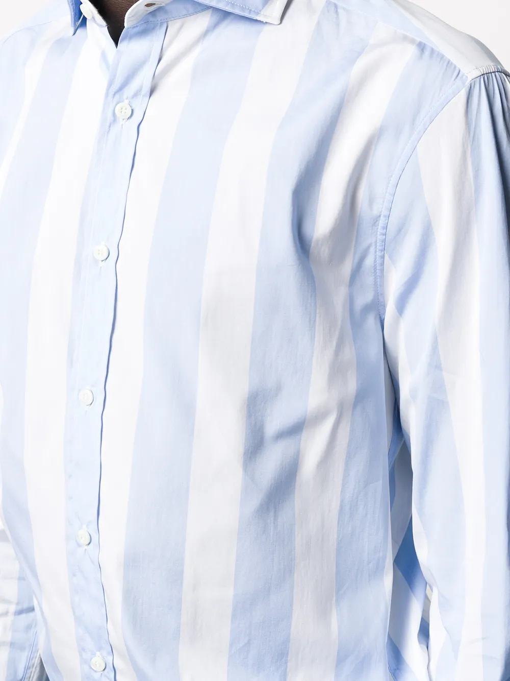 Brunello Cucinelli Gestreept overhemd Blauw