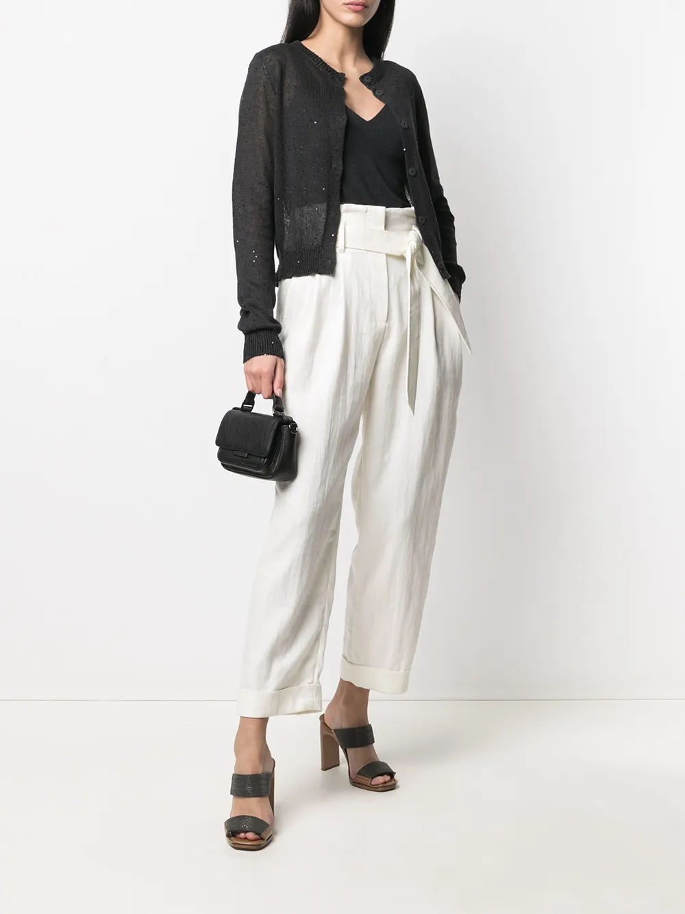 Brunello Cucinelli Vest met pailletten - Zwart