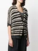 Brunello Cucinelli short sleeved stripe cardigan