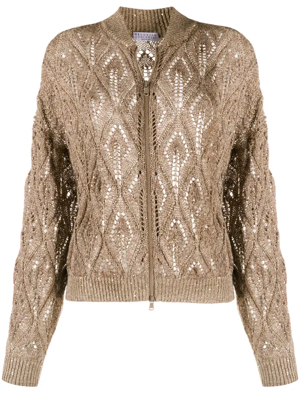 gold knit cardigan