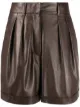 Image 1 of Brunello Cucinelli leather high waist shorts