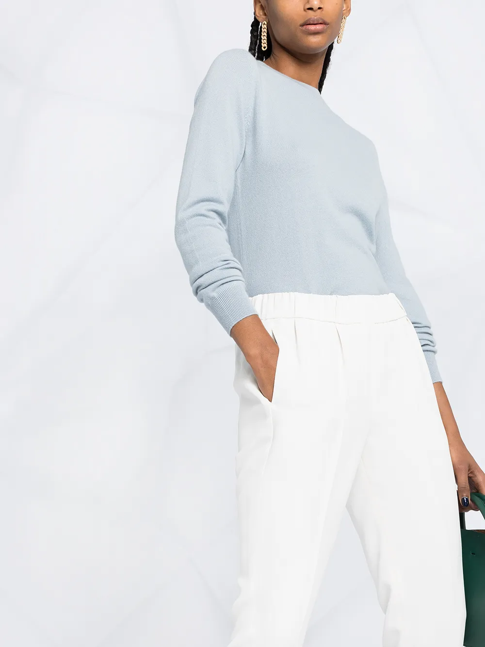 Brunello Cucinelli Broek met toelopende pijpen Wit