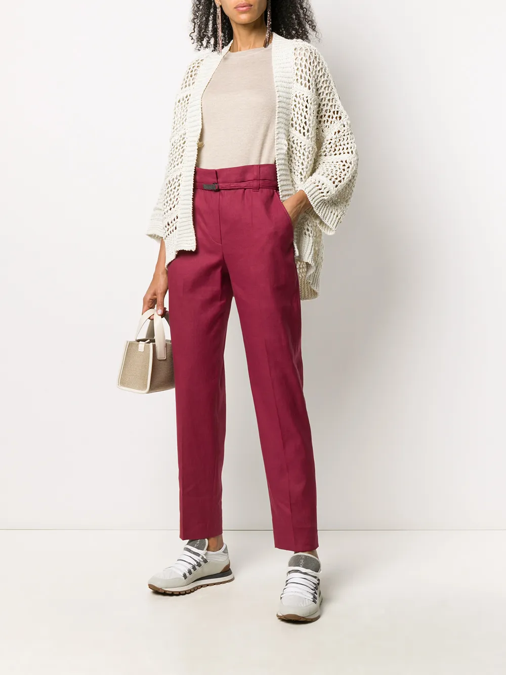 Brunello Cucinelli High waist broek - Roze