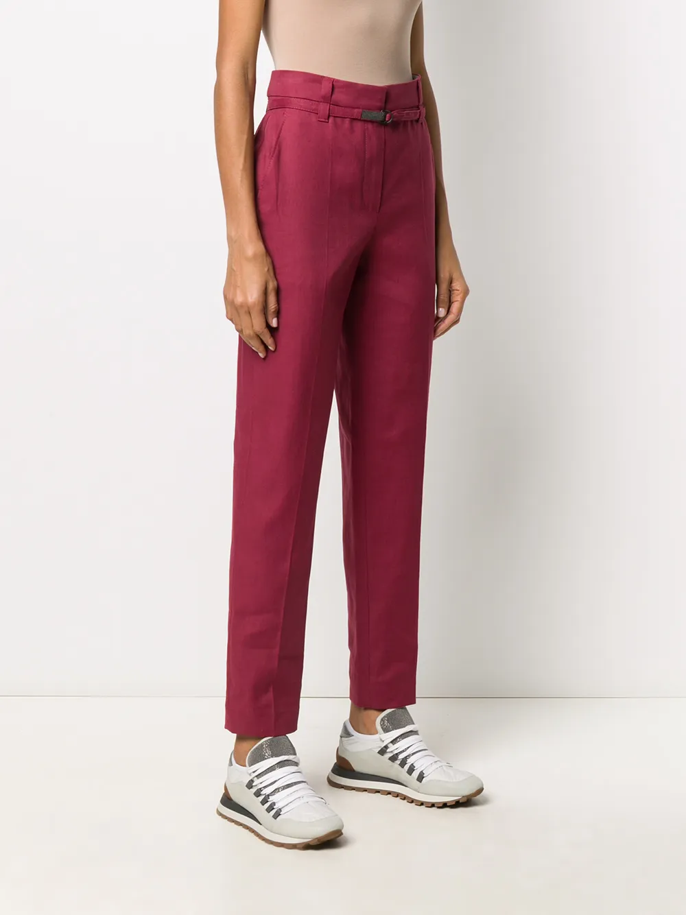 Brunello Cucinelli High waist broek Roze