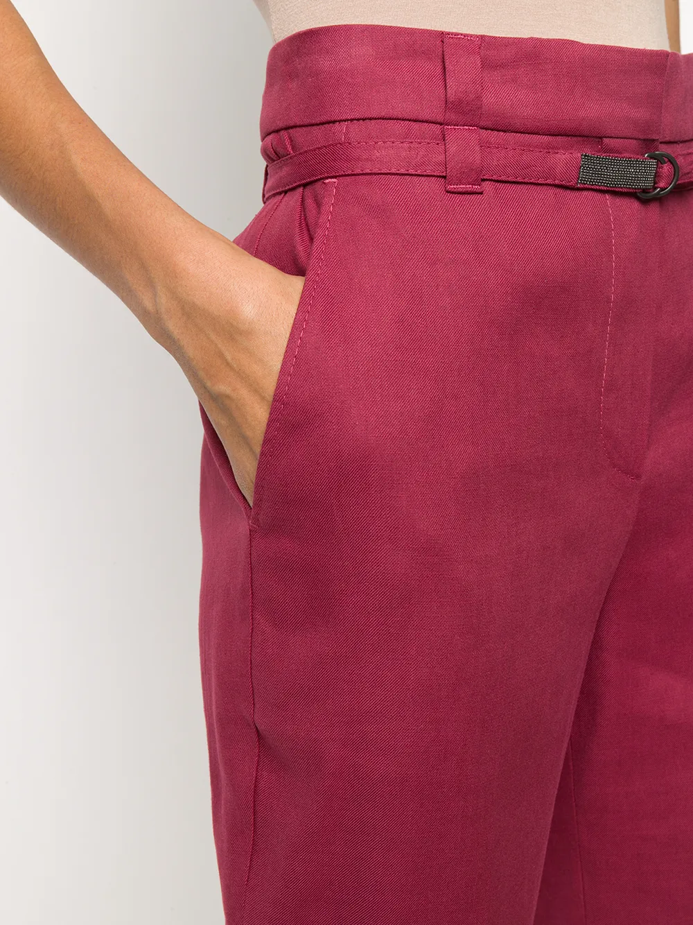 Brunello Cucinelli High waist broek Roze