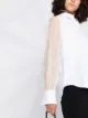 Brunello Cucinelli embellished-sleeve poplin shirt