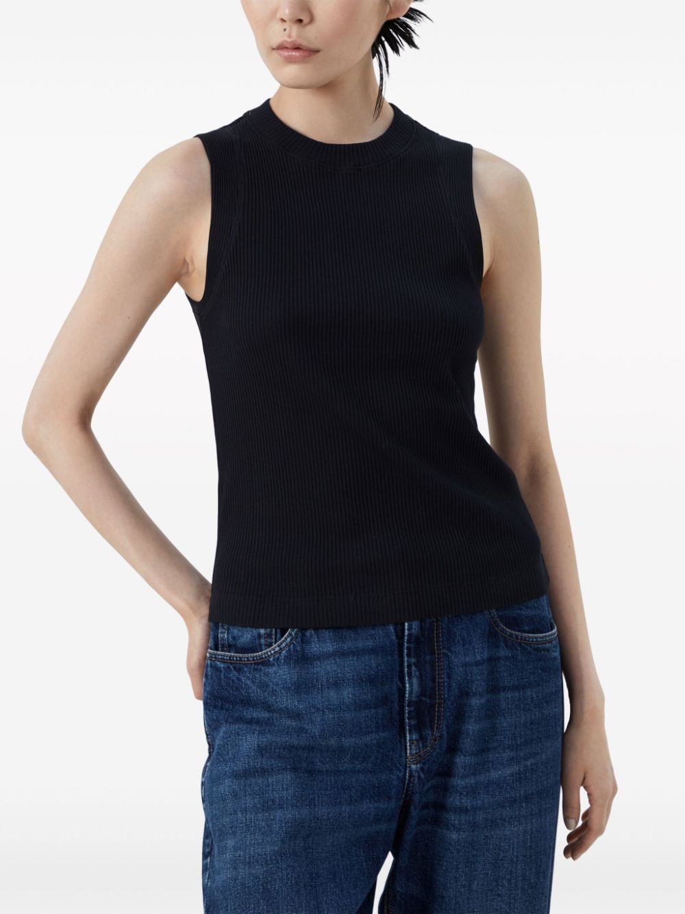 Brunello Cucinelli black vest top