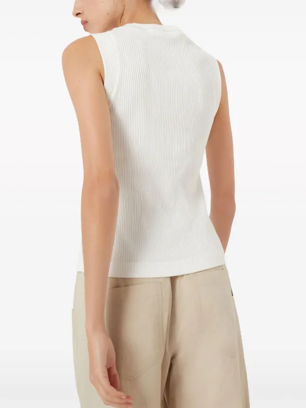 BRUNELLO CUCINELLI Ribbed cotton-blend jersey tank | NET-A