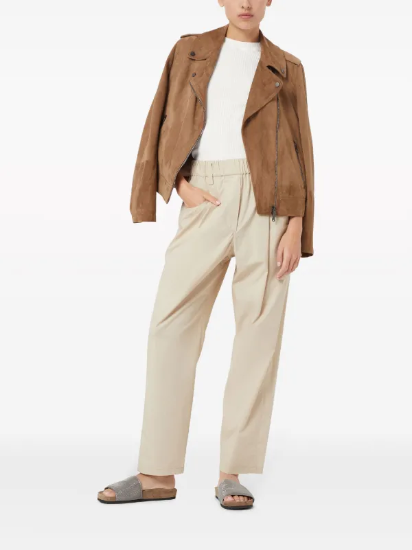 BRUNELLO CUCINELLI Ribbed cotton-blend jersey tank | NET-A