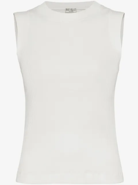 Brunello Cucinelli Geripptes Trägershirt
