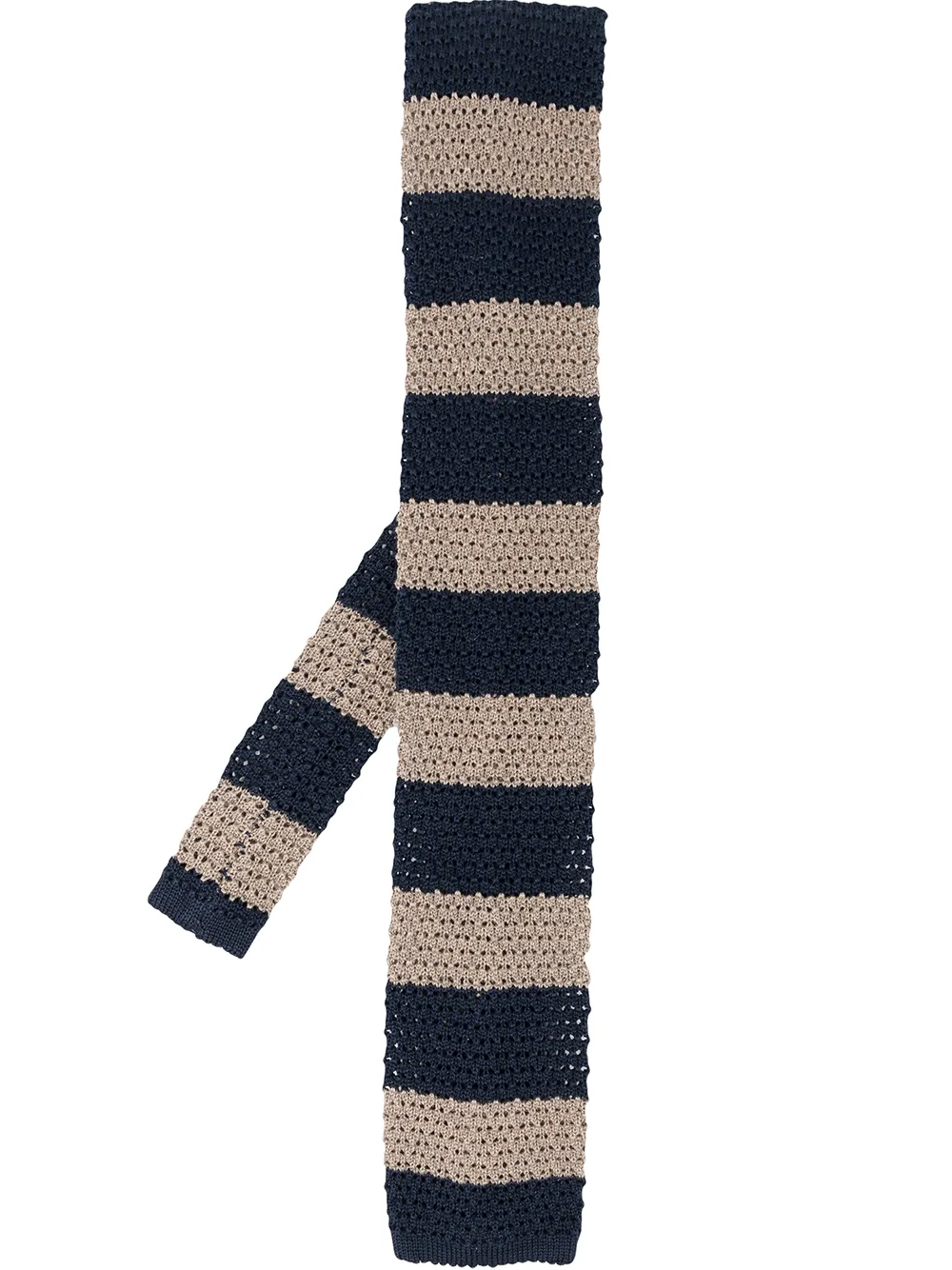 Brunello Cucinelli striped knitted tie | Blue | Image 1