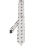 Brunello Cucinelli dotted pointed tie - White