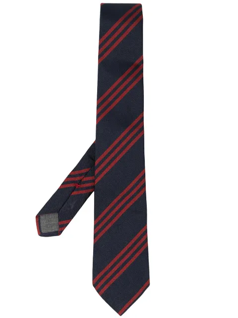 Brunello Cucinelli corbata con motivo de rayas