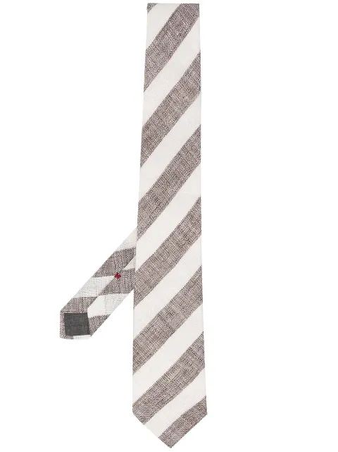 Brunello Cucinelli striped pointed tie 
