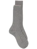 Brunello Cucinelli ribbed-knit ankle socks - Grey