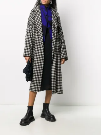 oversized checked coat展示图