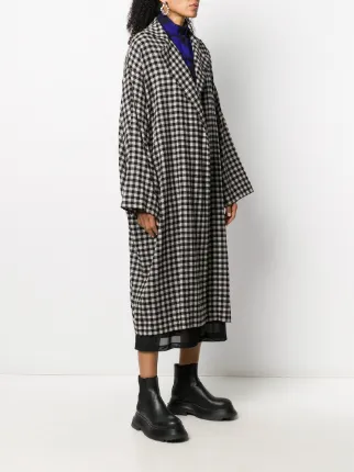 oversized checked coat展示图