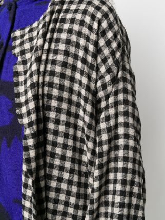 oversized checked coat展示图