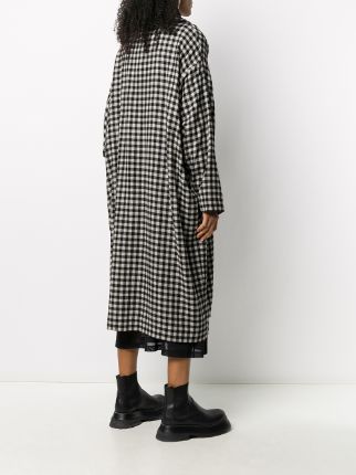 oversized checked coat展示图