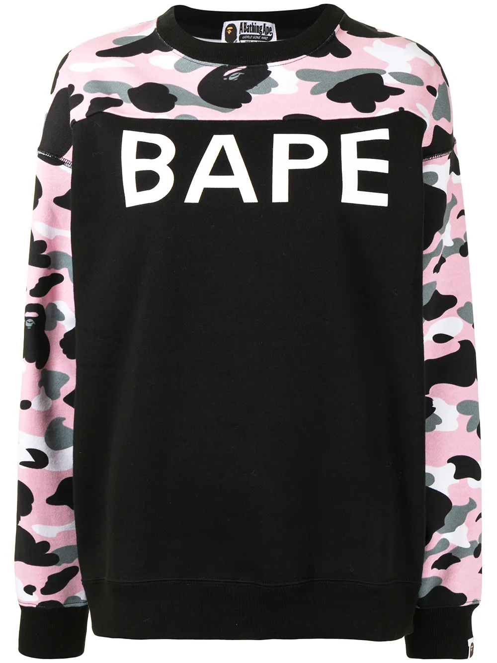pink bape crewneck
