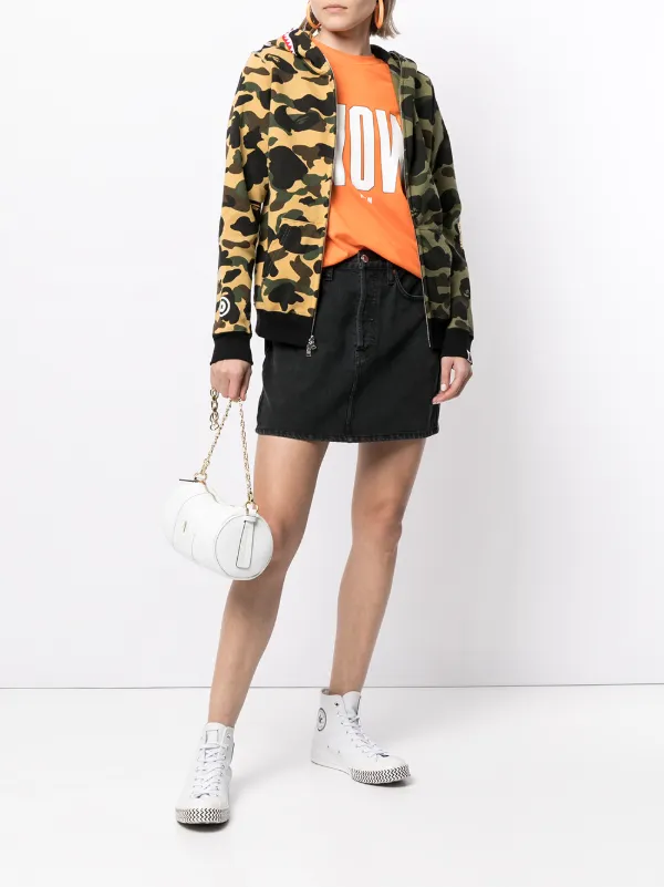 two tone bape hoodie