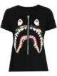 Image 1 of A BATHING APE® Text Stripe Shark T-shirt