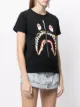 A BATHING APE® Text Stripe Shark T-shirt