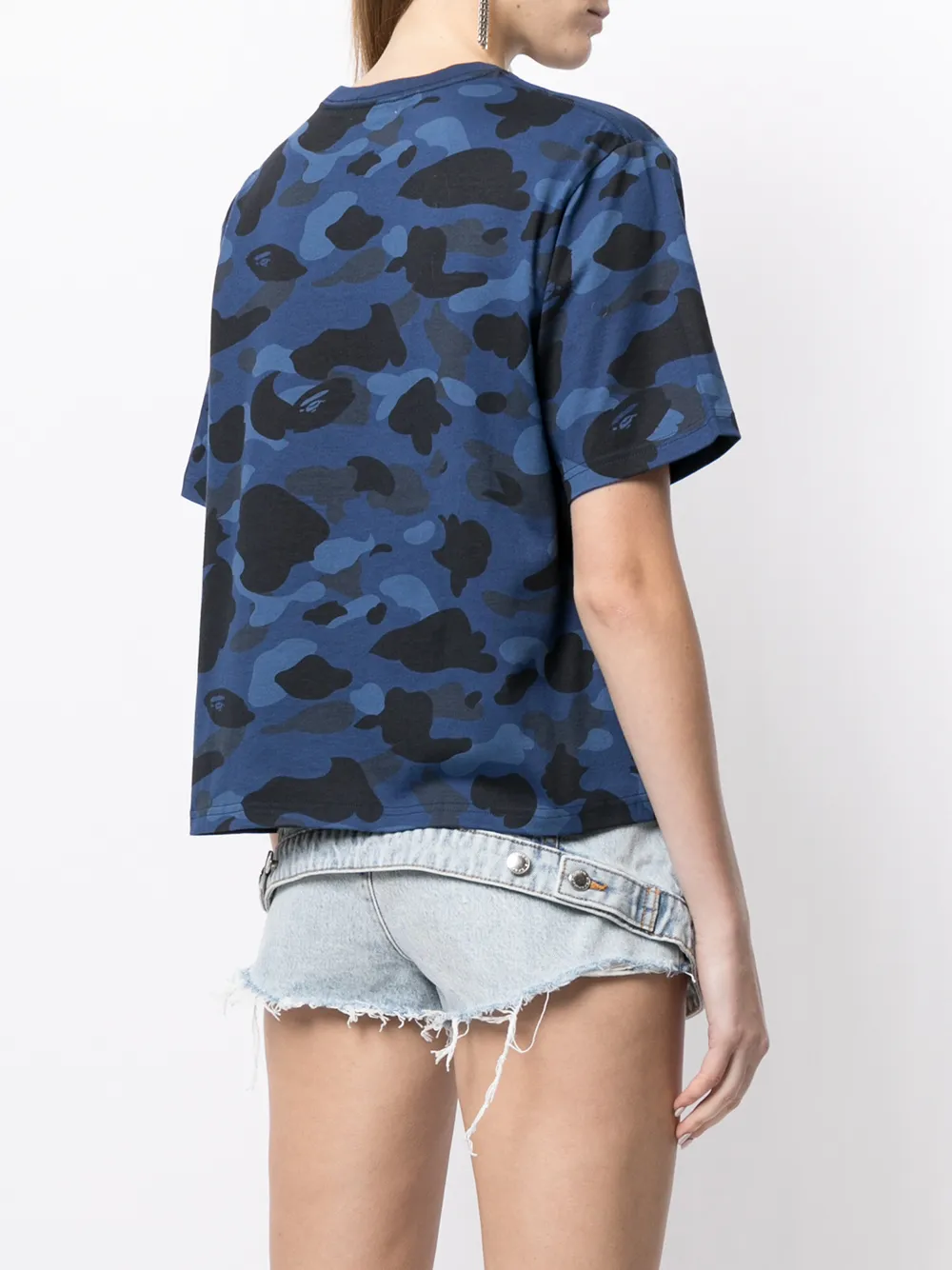 A BATHING APE® Camouflage Shark Stripe T-shirt - Farfetch