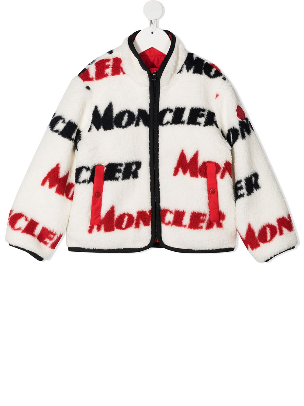 фото Moncler kids куртка из шерпы с логотипом