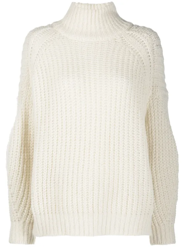 white chunky jumper