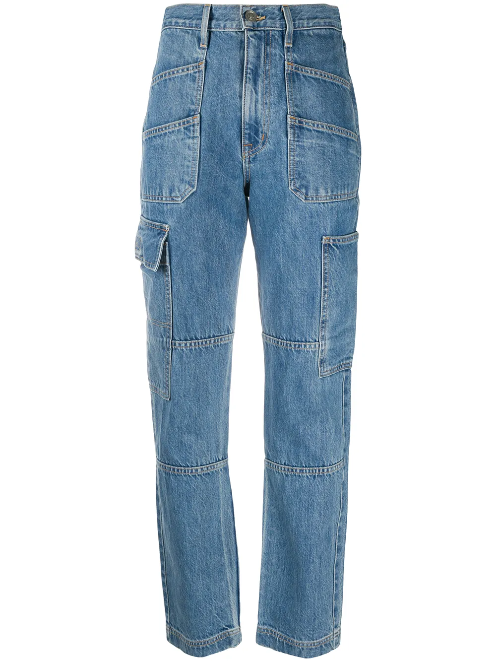 Image 1 of Slvrlake high-rise panelled jeans