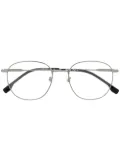 BOSS polished-effect round-frame glasses - Metallic