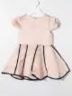 Image 2 of Charabia rose appliqué satin dress
