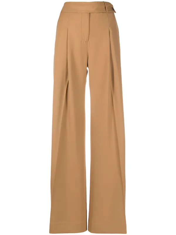 sand wide leg trousers