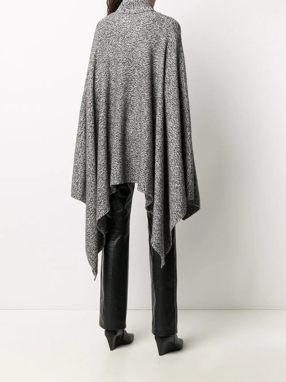 cashmere poncho black
