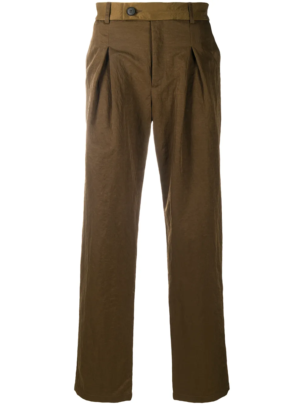 A-COLD-WALL* pleated straight-leg trousers - Brown