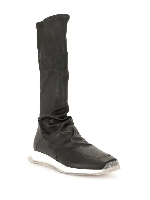 rick owens square toe boots