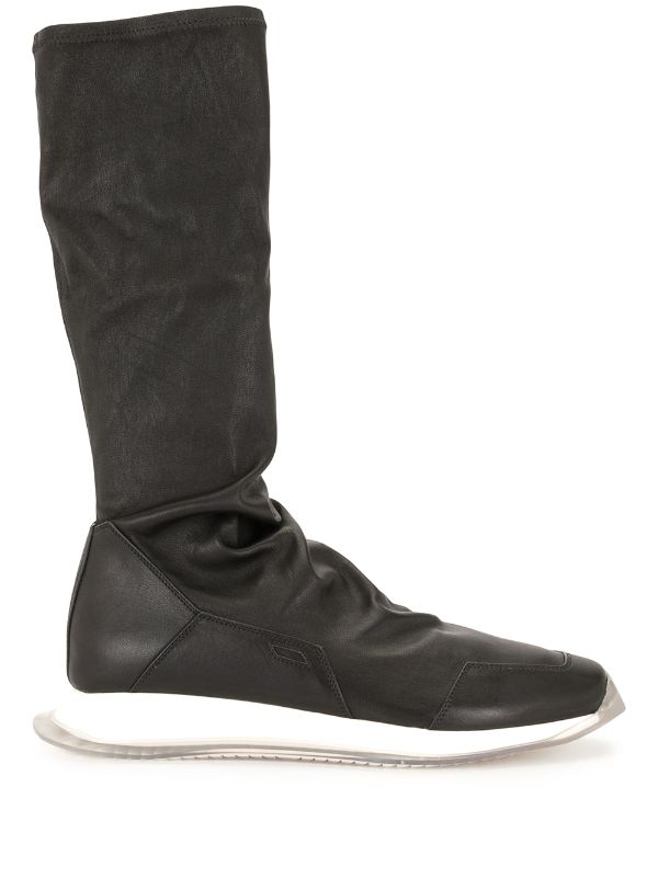 rick owens square toe boots