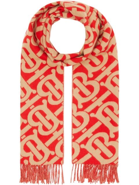 Burberry Monogram cashmere jacquard scarf