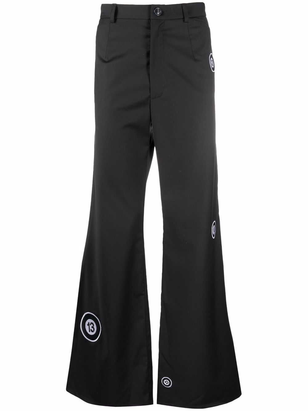 фото Duoltd расклешенные брюки с нашивками